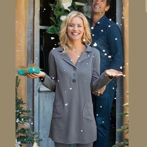 Soft Surroundings Tops - Soft Surroundings Take Two Waffle Knit Tunic Blue